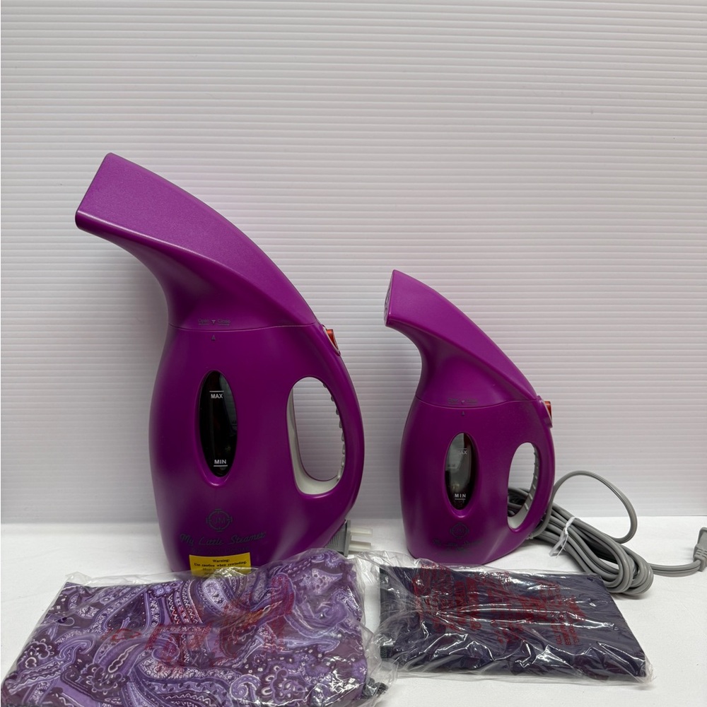 Joy Mangano Purple Garment Steamers Set